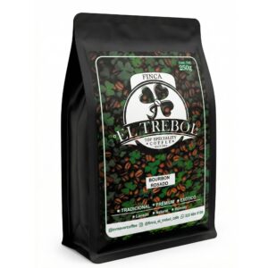 Café bolsa Negra Finca el Trébol variedad Bourbon Rosado